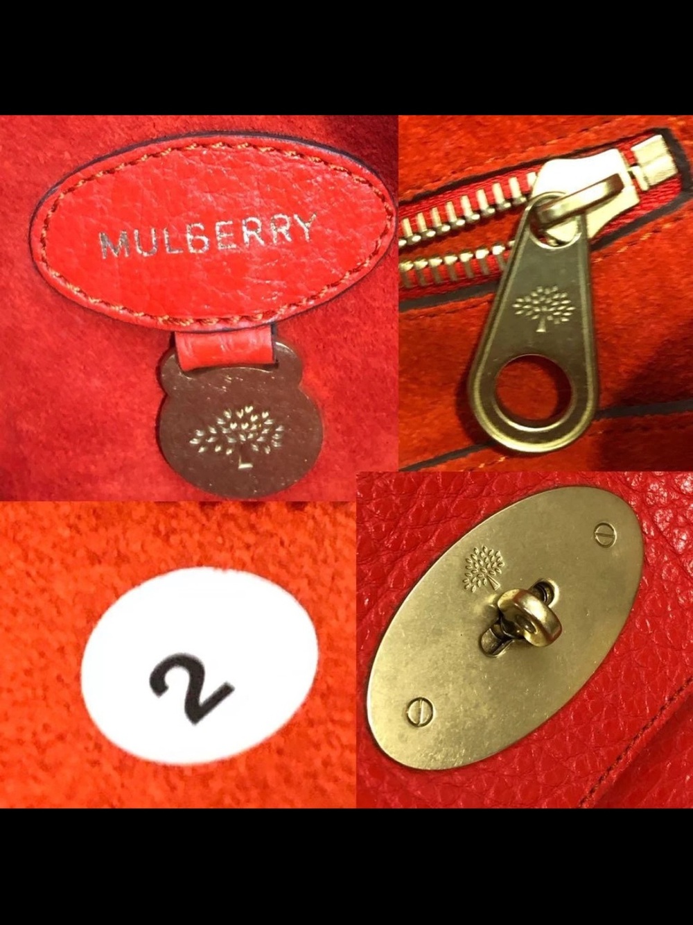Mulberry Red Leather Bayswater Satchel - Picture 12 of 16